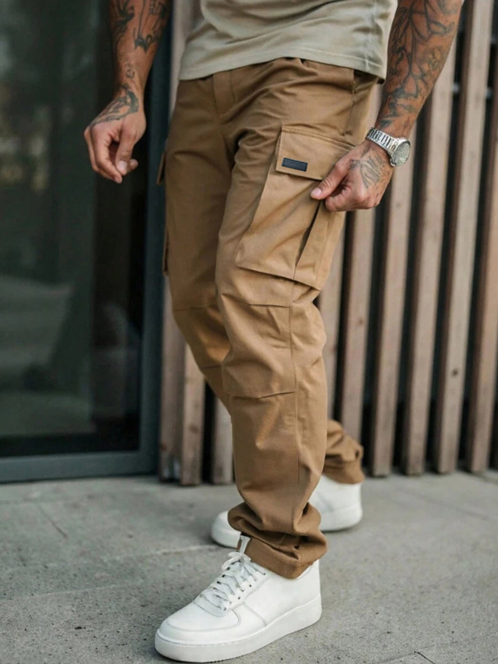 KZZ Men's casual cargo pants