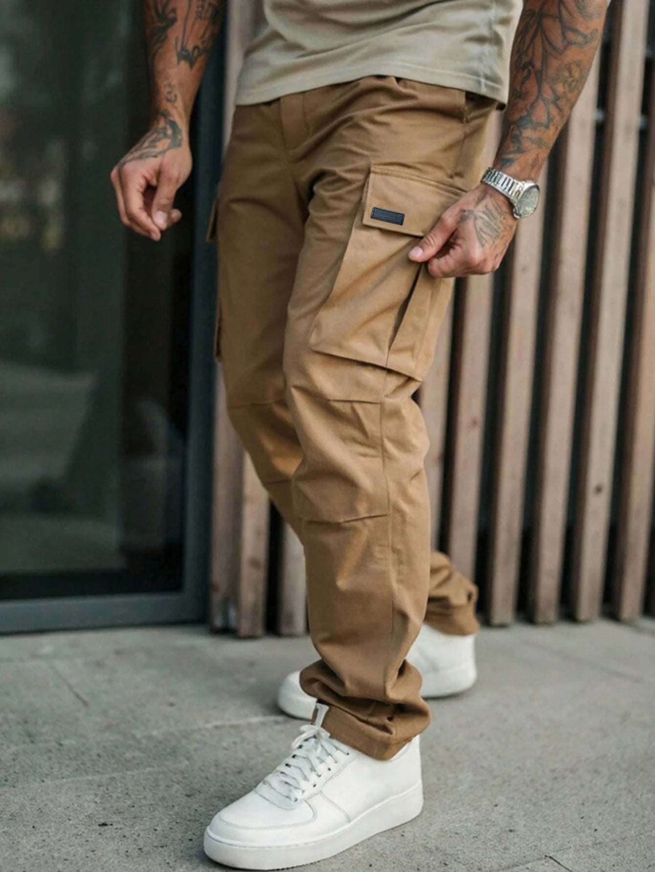 KZZ Men's casual cargo pants