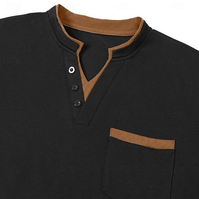 KZZ Men's versatile spring, autumn, and winter collar shirt