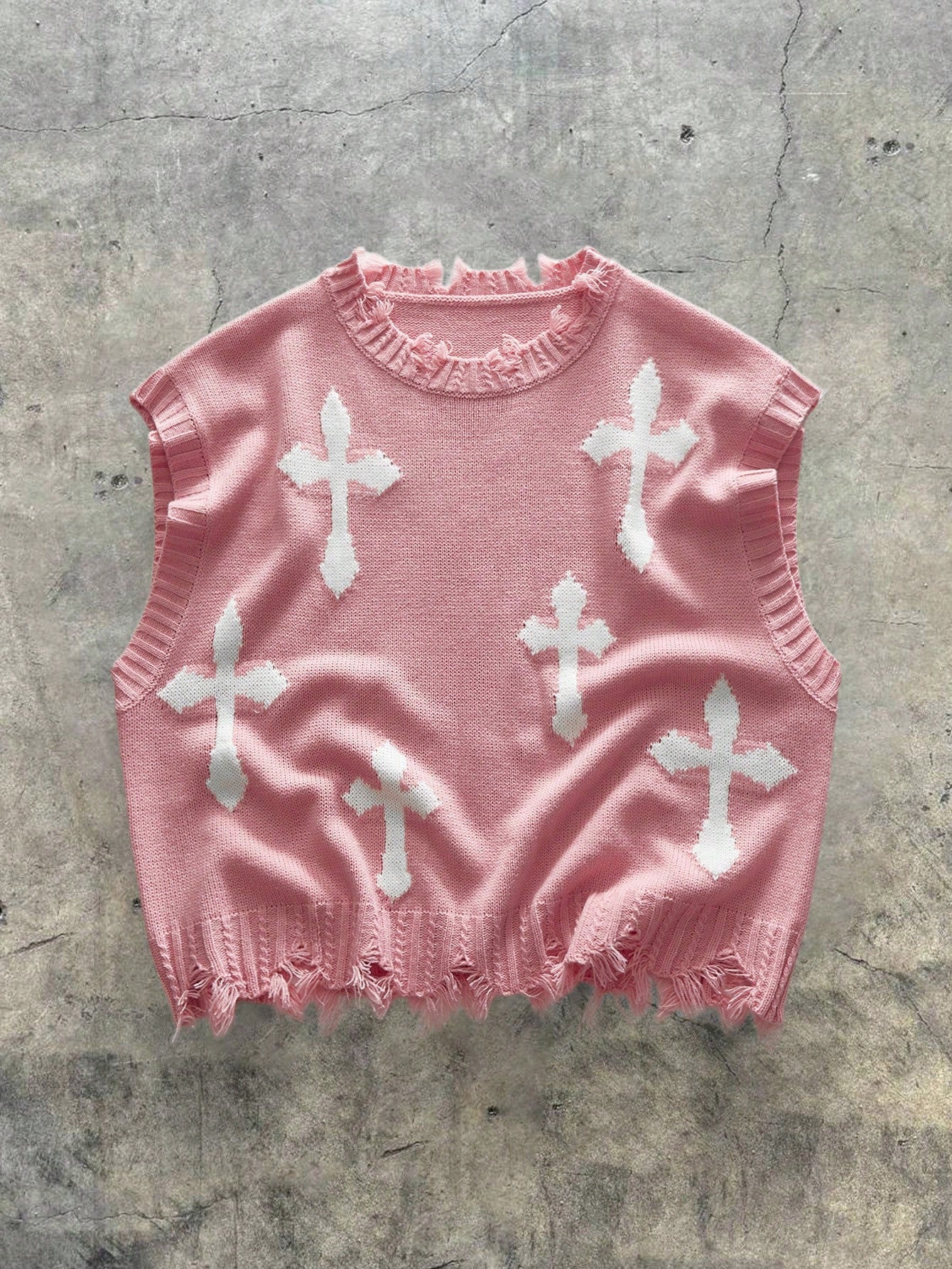 KZZ Street-Style Sleeveless Sweater
