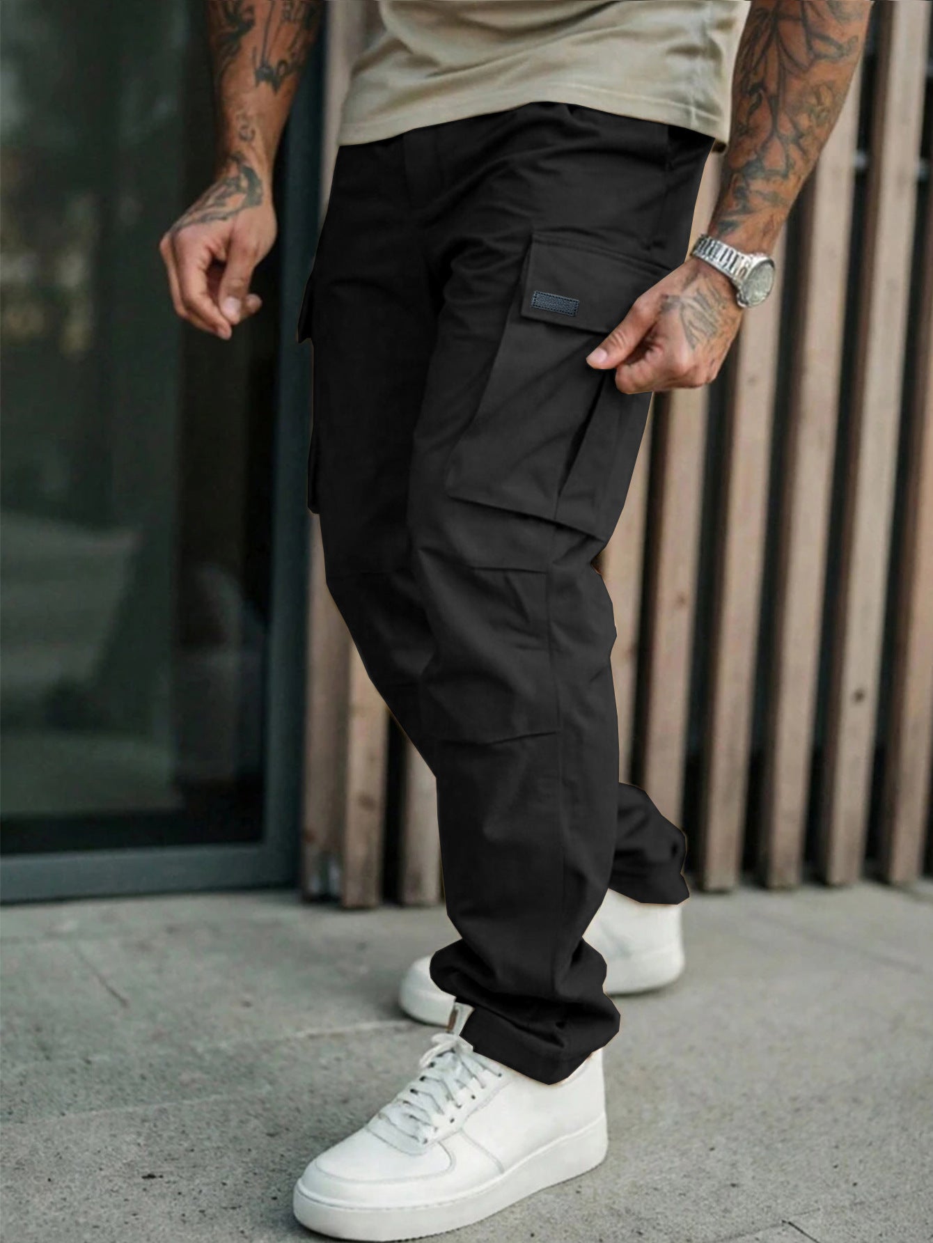 KZZ Men's casual cargo pants