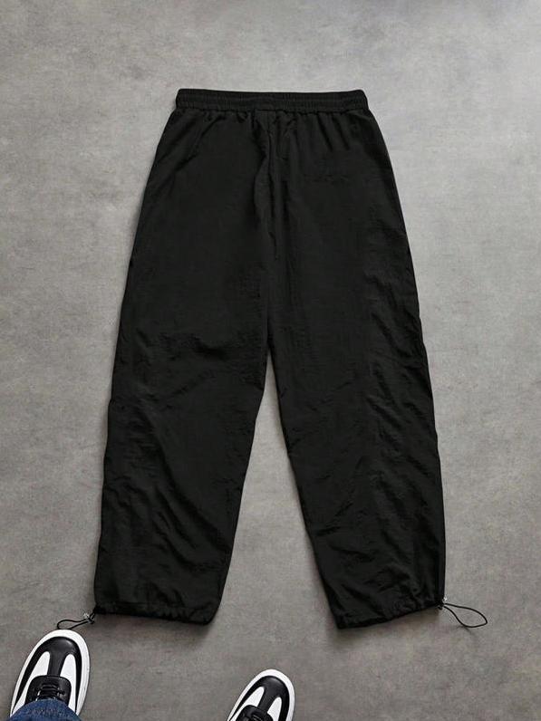 KZZ Men's Casual Striped Print Comfortable Straight-Leg Sweatpants