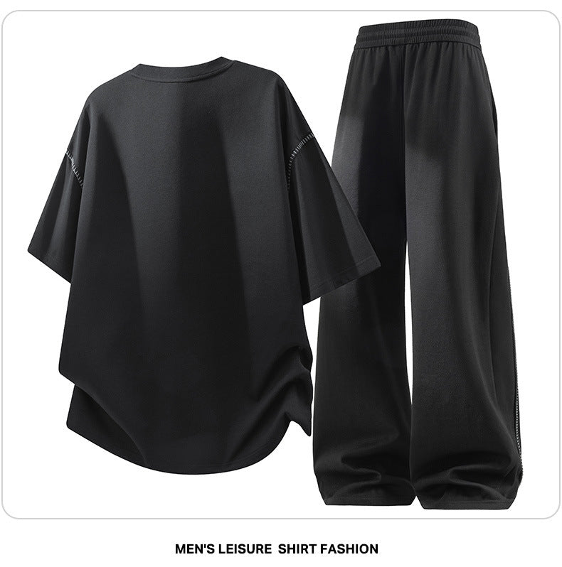 KZZ Men's Casual Two-Piece Set