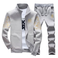 KZZ Everyday Casual Stand Collar Set Men's Fashionable Two-Piece All-Season Versatile