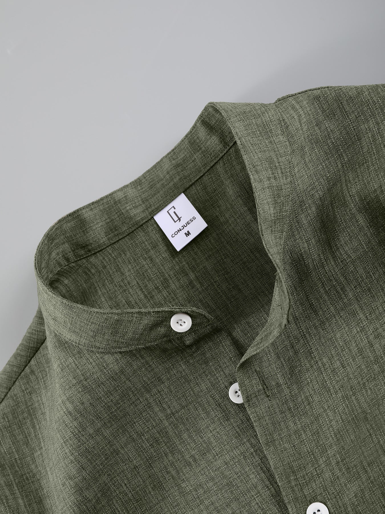 KZZ Men's Linen-Blend Two-Piece Loungewear Set