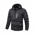 KZZMen's Heavyweight Full-Zip Hooded Jacket Windproof High-Quality Coat