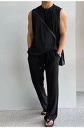 KZZ Men's Two-Piece Ribbed Knit Tracksuit