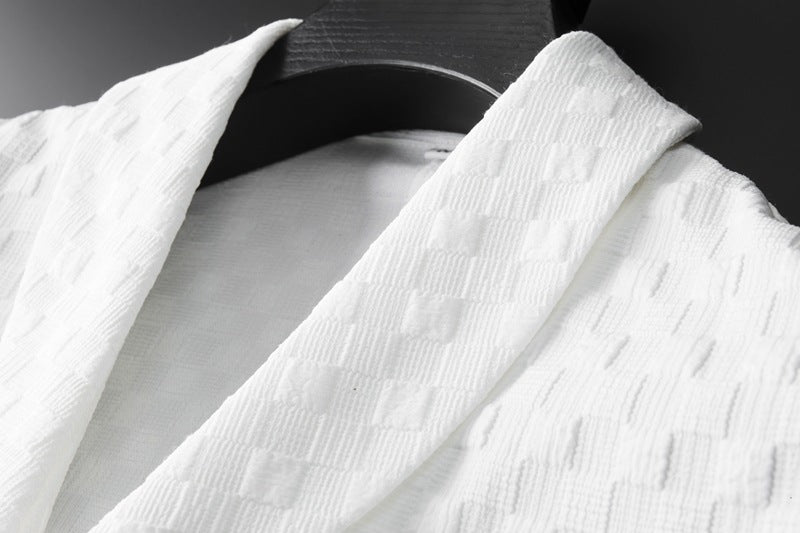 KZZ Short-sleeve polo shirt paired with solid-colored trousers
