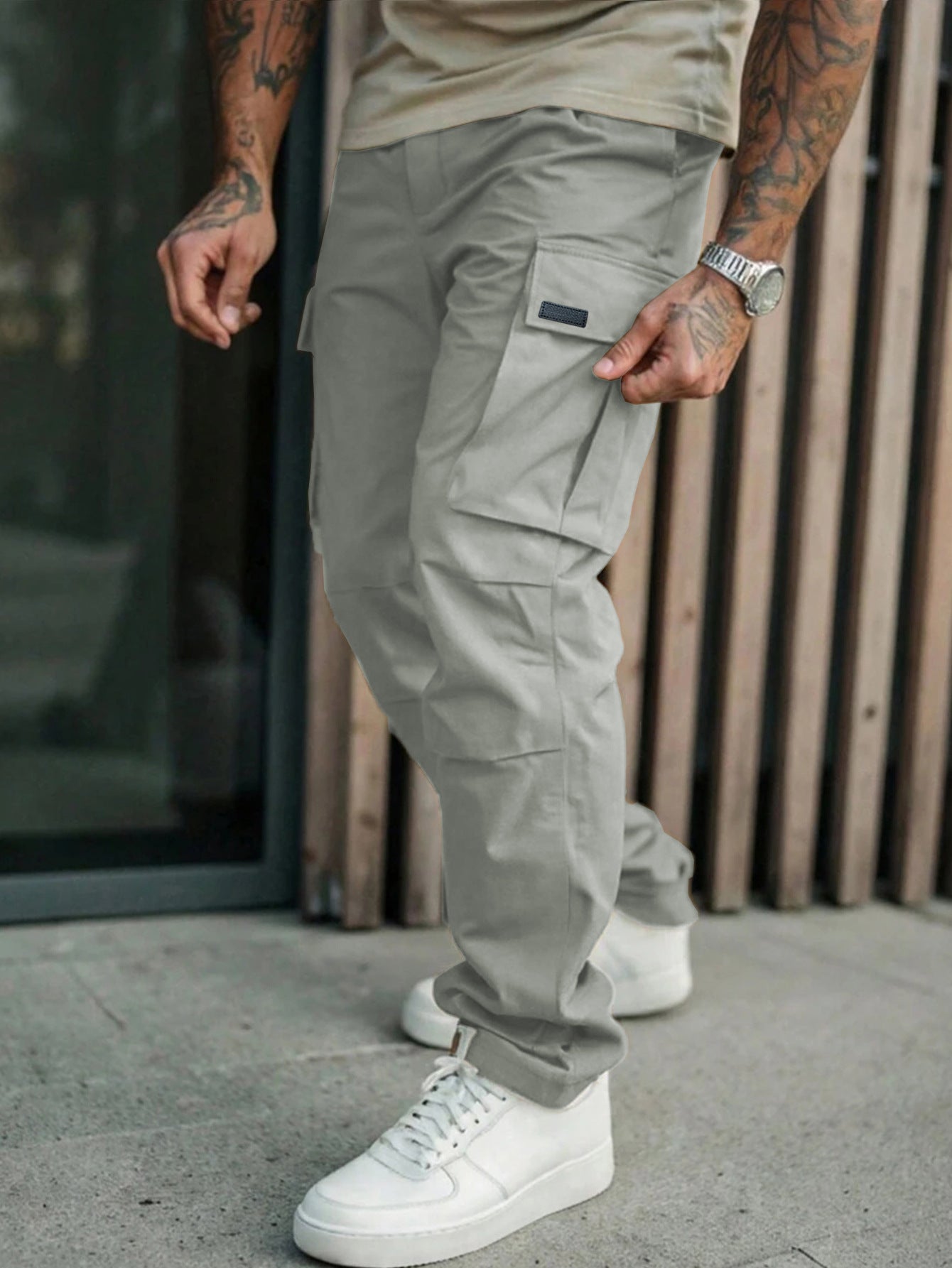 KZZ Men's casual cargo pants