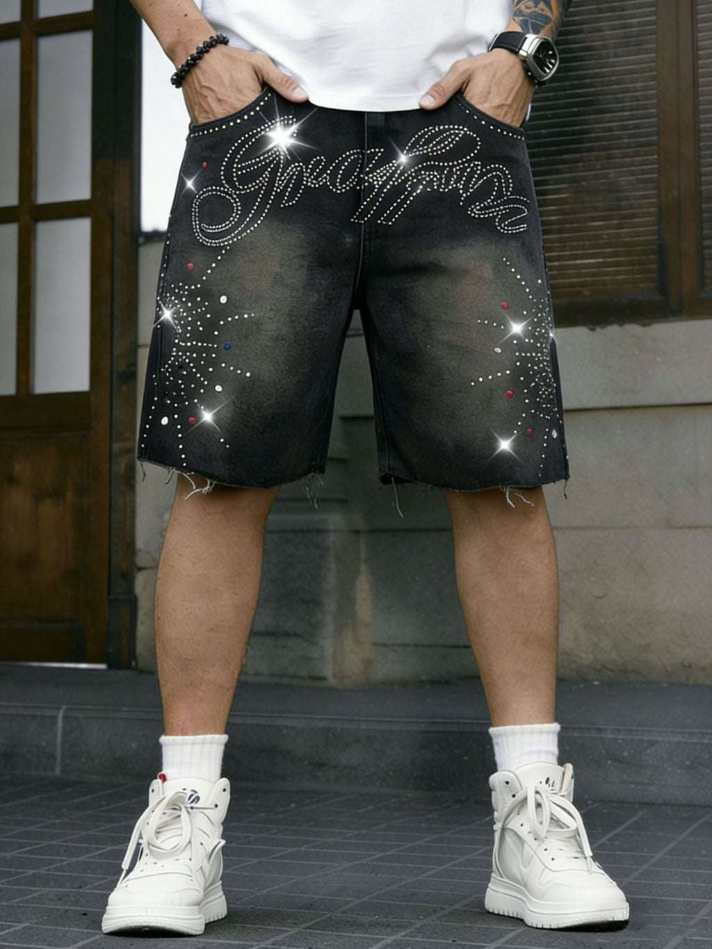KZZ Loose-fit Denim Shorts