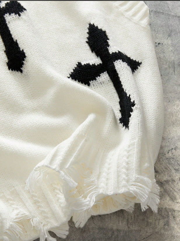 KZZ Street-Style Sleeveless Sweater