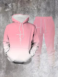 KZZ Men's Suit with 3D Print and Hood