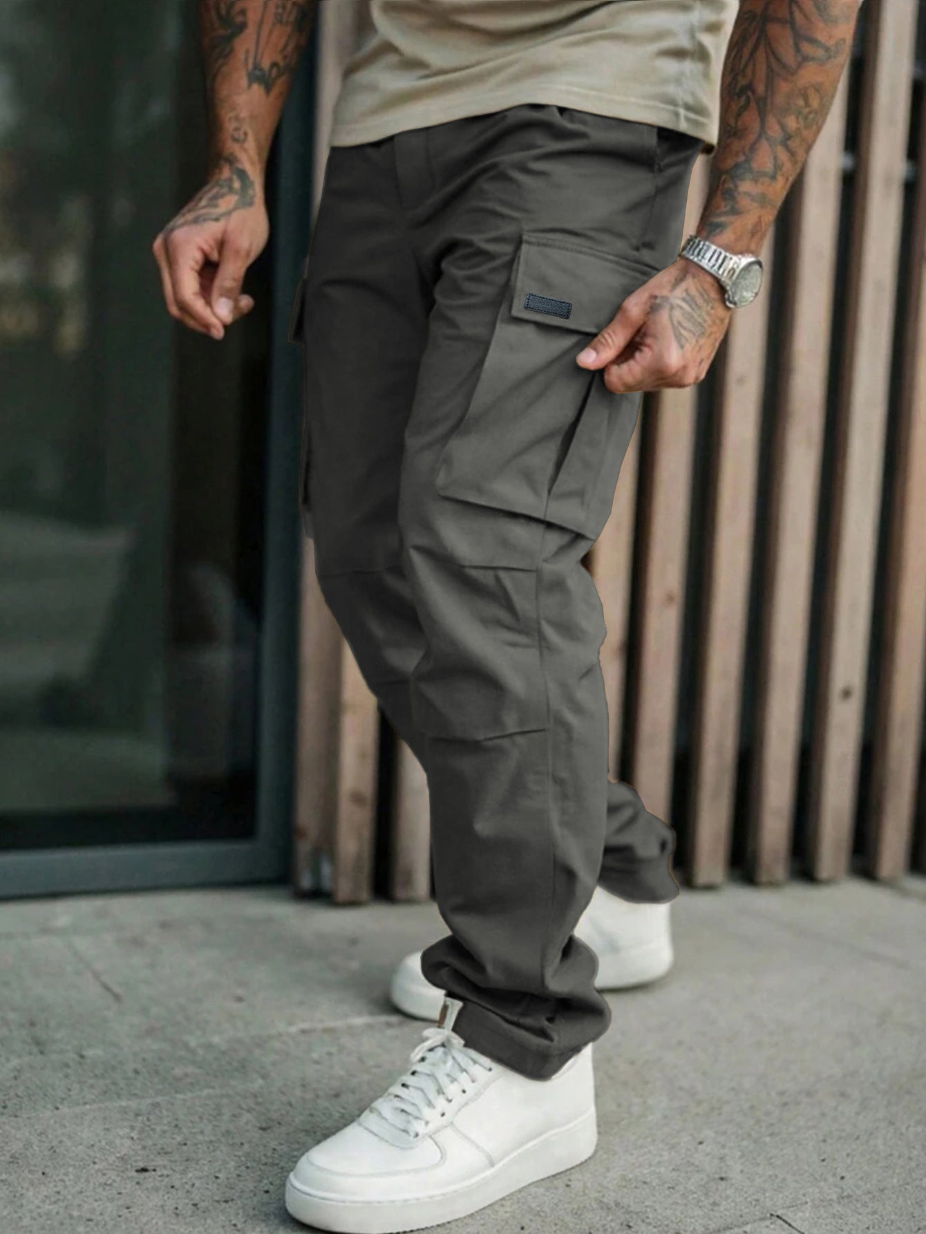 KZZ Men's casual cargo pants