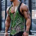 KZZ Men's Leopard Print Vest