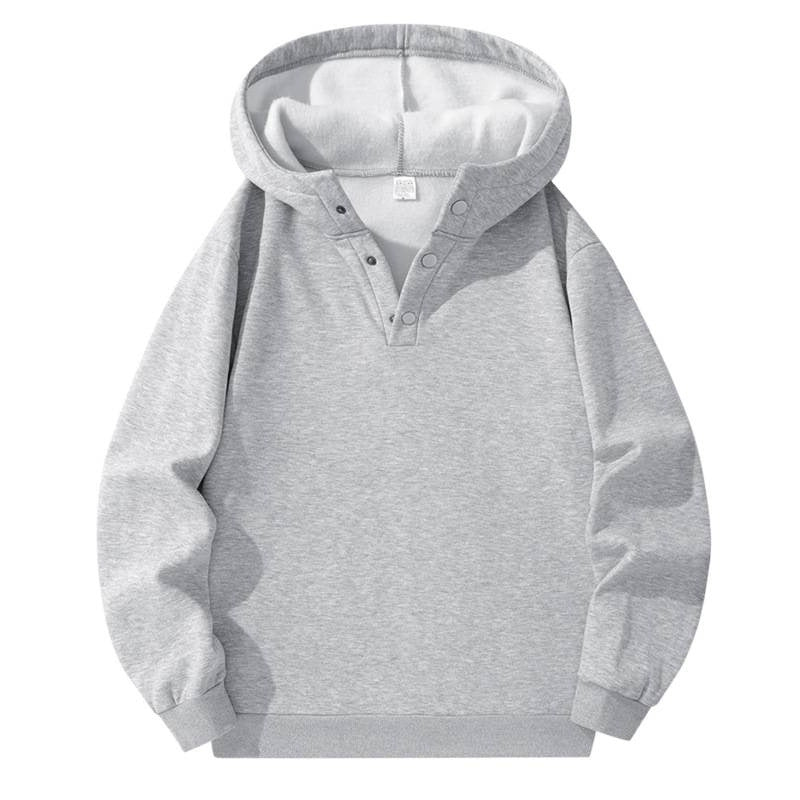 KZZ Autumn & Winter Lazy Set Fleece Hoodie + Straight-Leg Sweatpants
