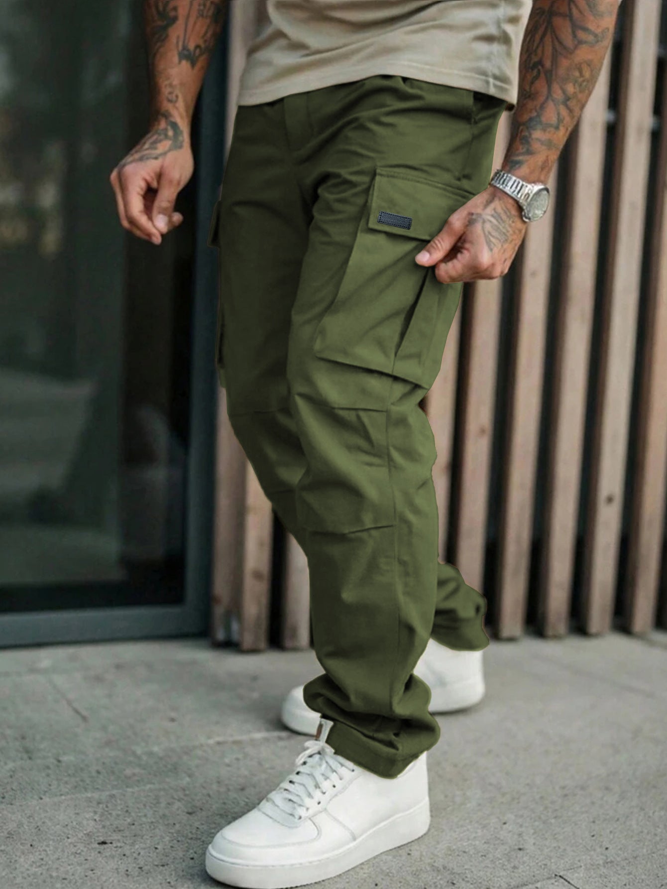 KZZ Men's casual cargo pants