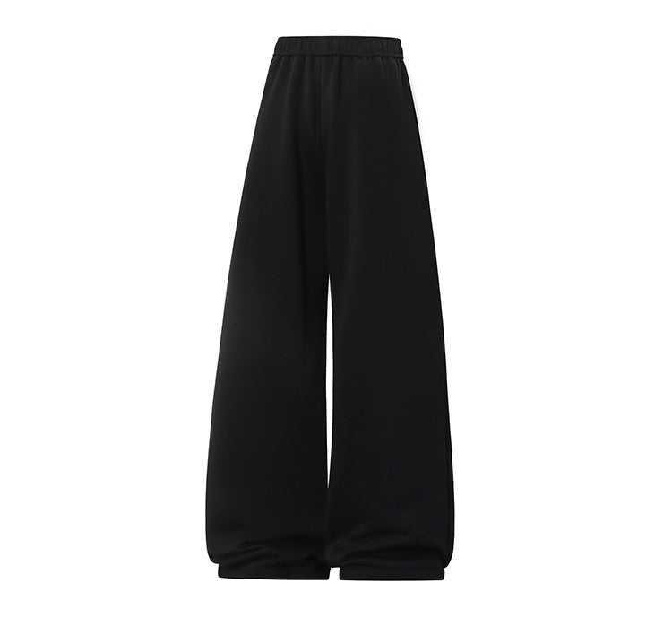 KZZ pants men sweatpants Men's Solid Thermal Lined Drawstring Oversize WaistPants