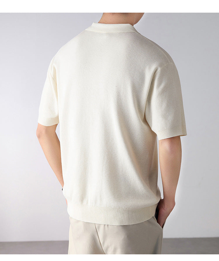 KZZ Short-Sleeve Summer Casual Pullover Polo Shirt