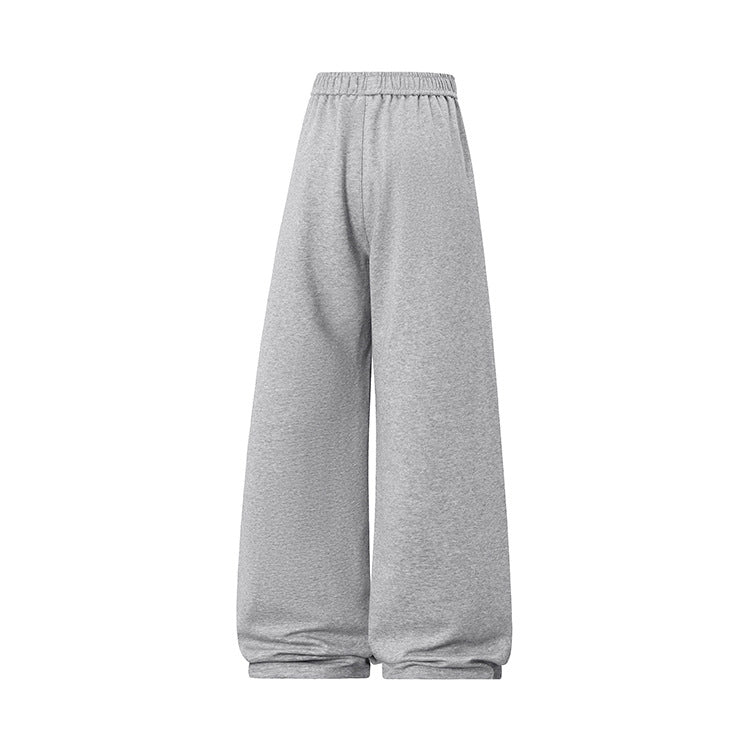 KZZ pants men sweatpants Men's Solid Thermal Lined Drawstring Oversize WaistPants