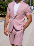 KZZ Men's Short-Sleeve Suit