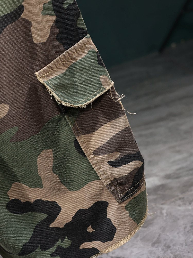 KZZ Men's Camouflage Cargo Shorts
