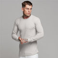 KZZ Slim Fit Knit Long Sleeve T-Shirt for Men