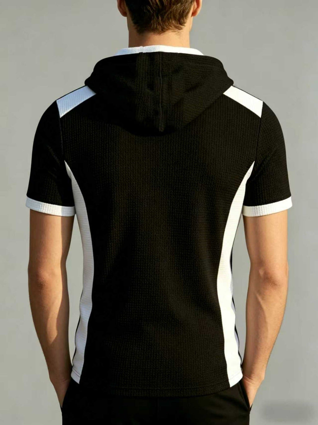 KZZ Waffle-Knit Short-Sleeve Top