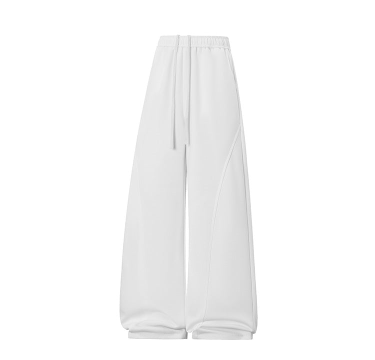 KZZ pants men sweatpants Men's Solid Thermal Lined Drawstring Oversize WaistPants