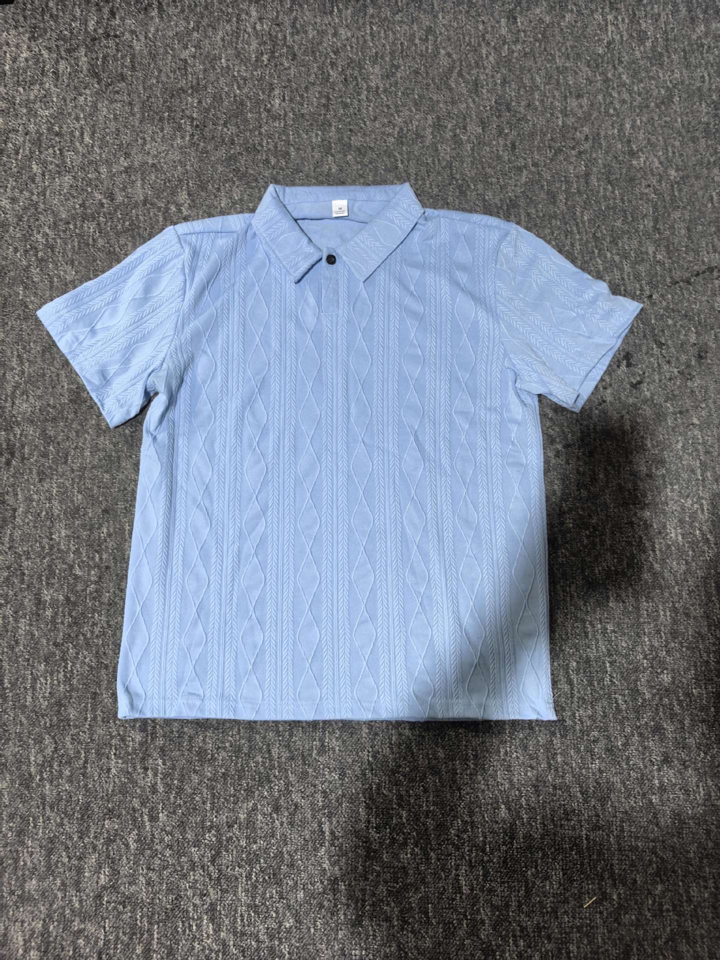 KZZ Retro loose textured knit polo shirt for men
