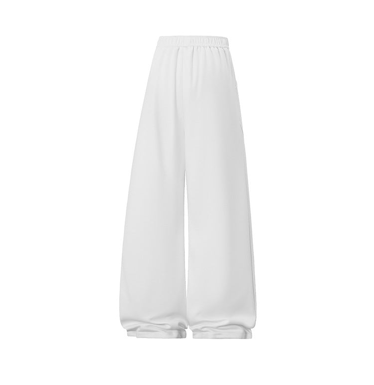 KZZ pants men sweatpants Men's Solid Thermal Lined Drawstring Oversize WaistPants