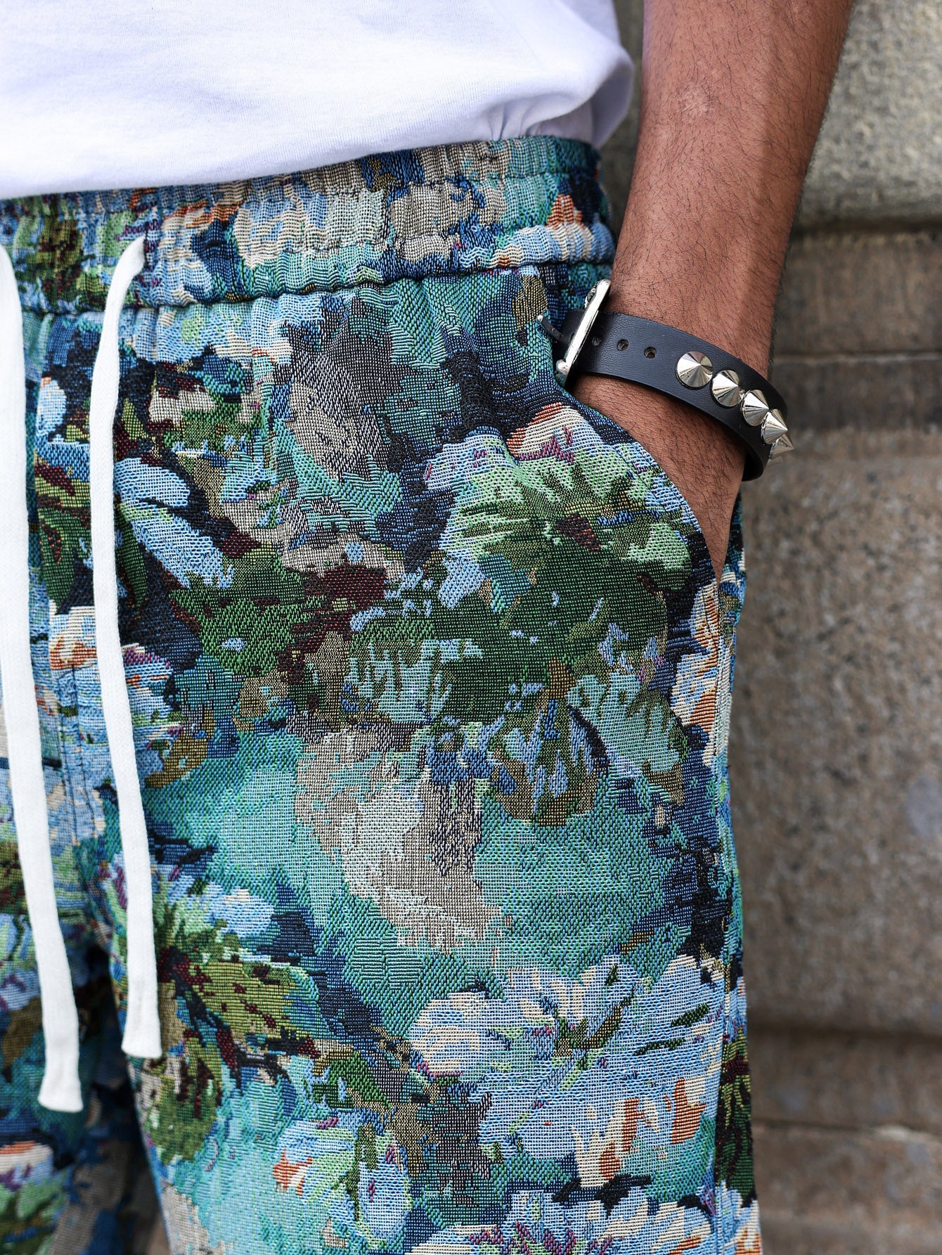 KZZ Retro floral brocade shorts