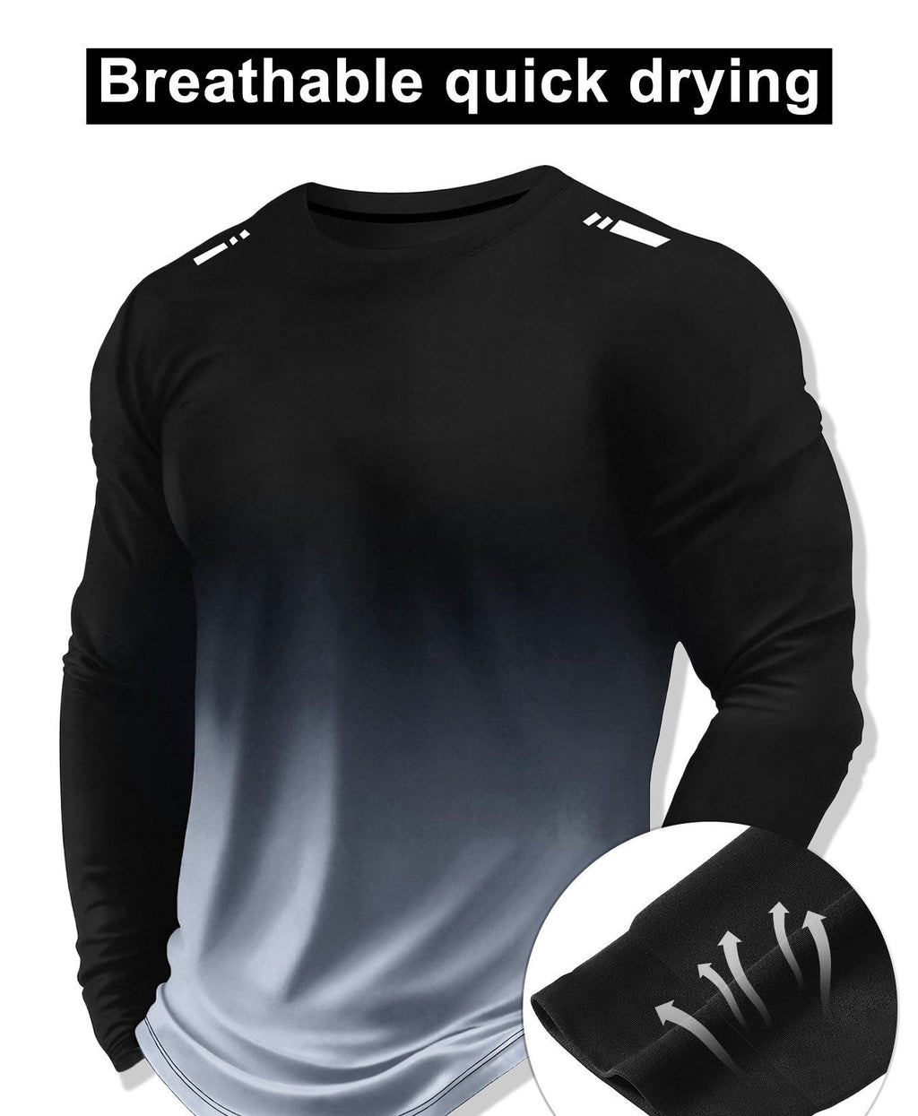 KZZ Men's Casual Athletic Fashion Activewear Long Sleeve T-Shirt