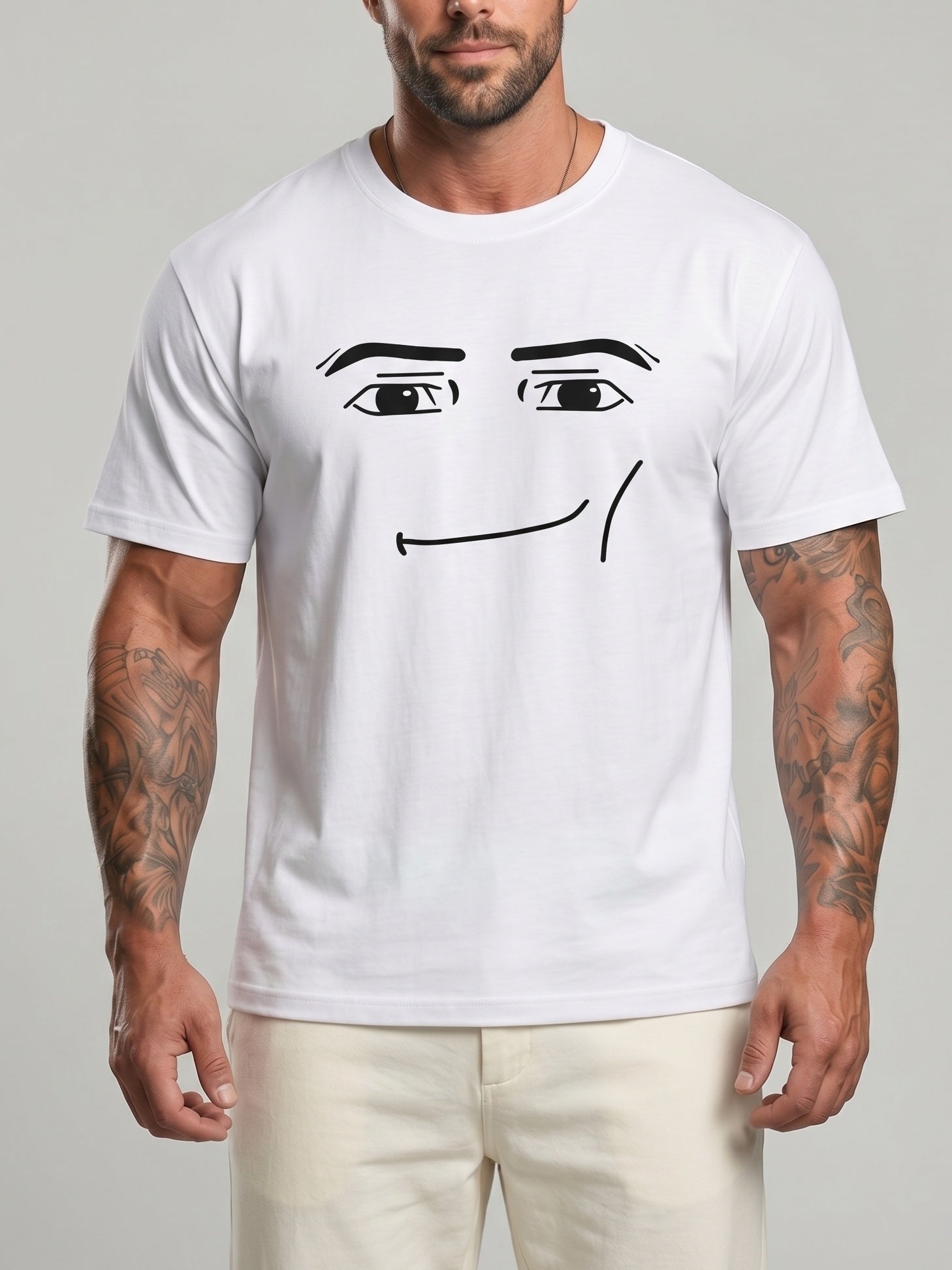 KZZ Men's Crew Neck Short-Sleeve Printed T-Shirt