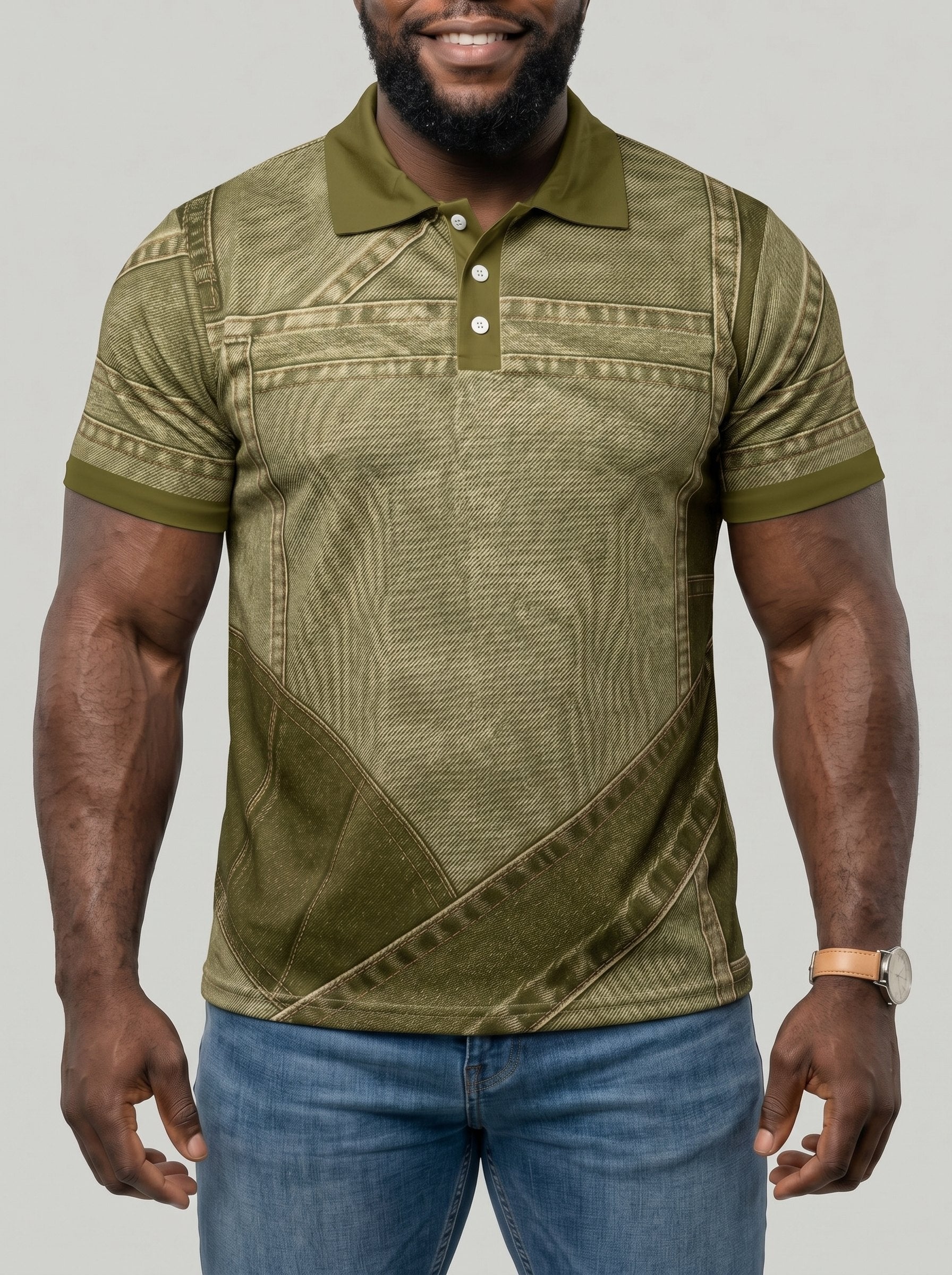 KZZ Men's Short-Sleeve Shirt