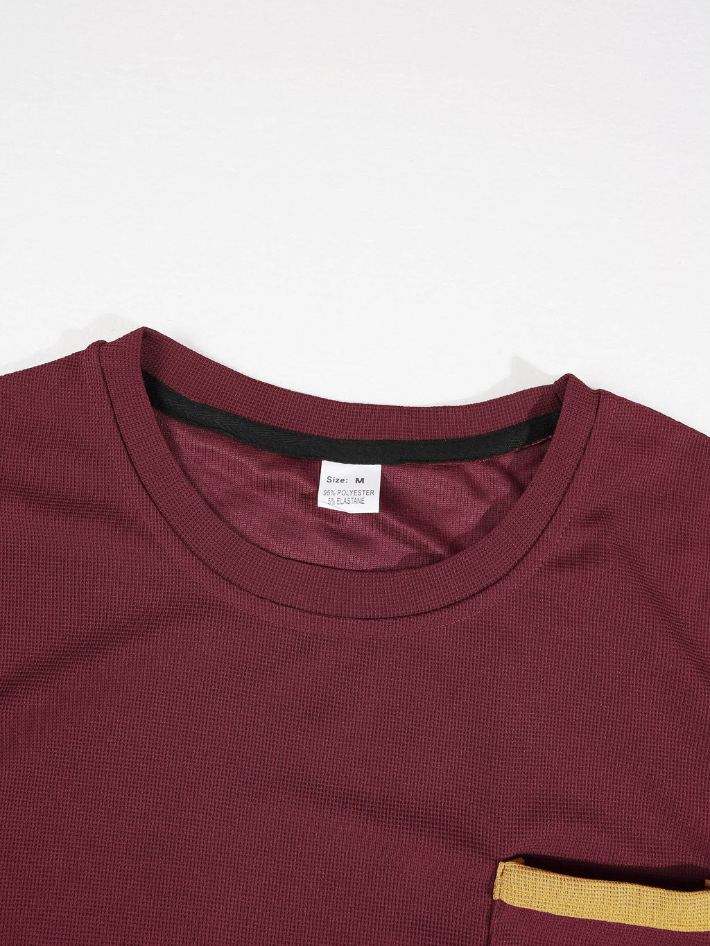 KZZ Men's Classic Waffle-Knit T-Shirt