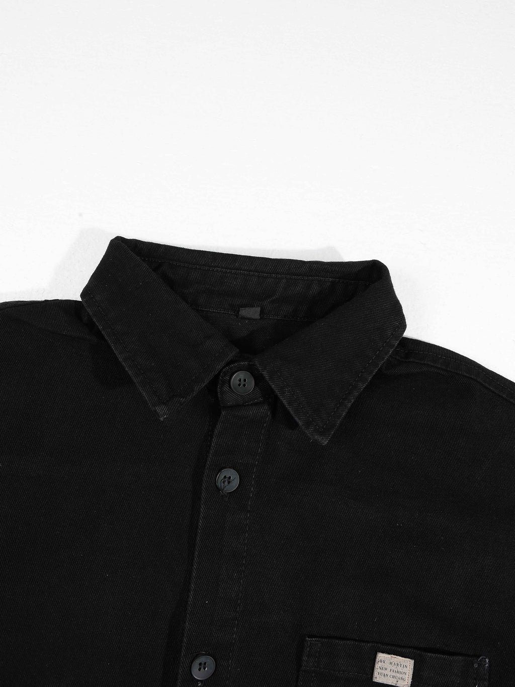 KZZ Men's Vintage Denim Shirt Jacket