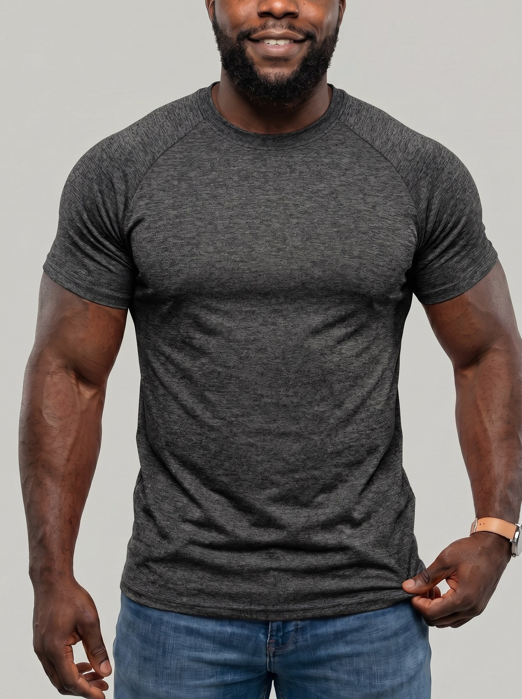 KZZ Men's Quick-Drying Crew Neck T-Shirt