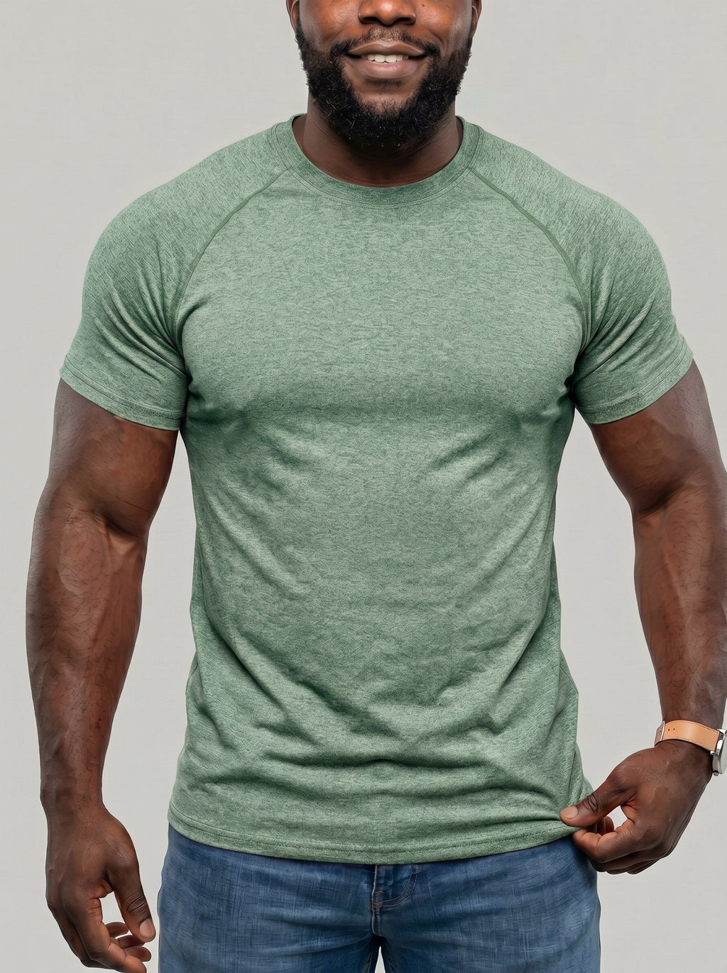 KZZ Men's Quick-Drying Crew Neck T-Shirt