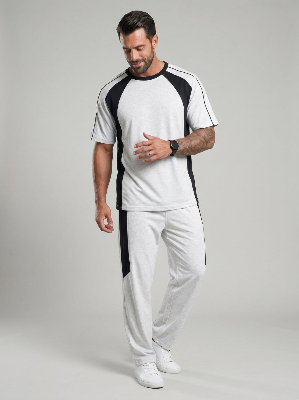 KZZ Men's Lightweight Summer Two-Piece Athletic Set