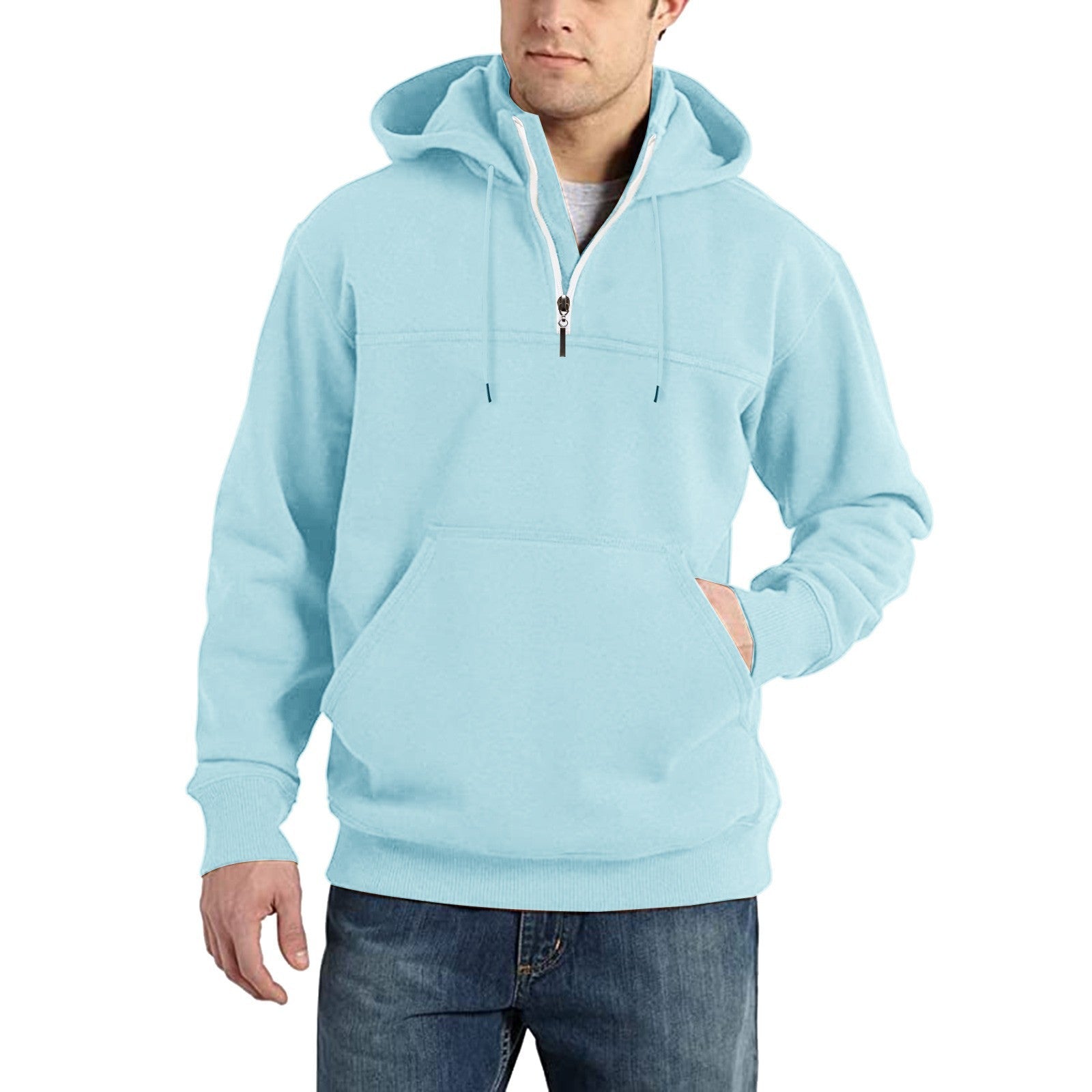 KZZ Men's Heavyweight Hooded Sweatshirt - Winter Warm Pullover Hoodie