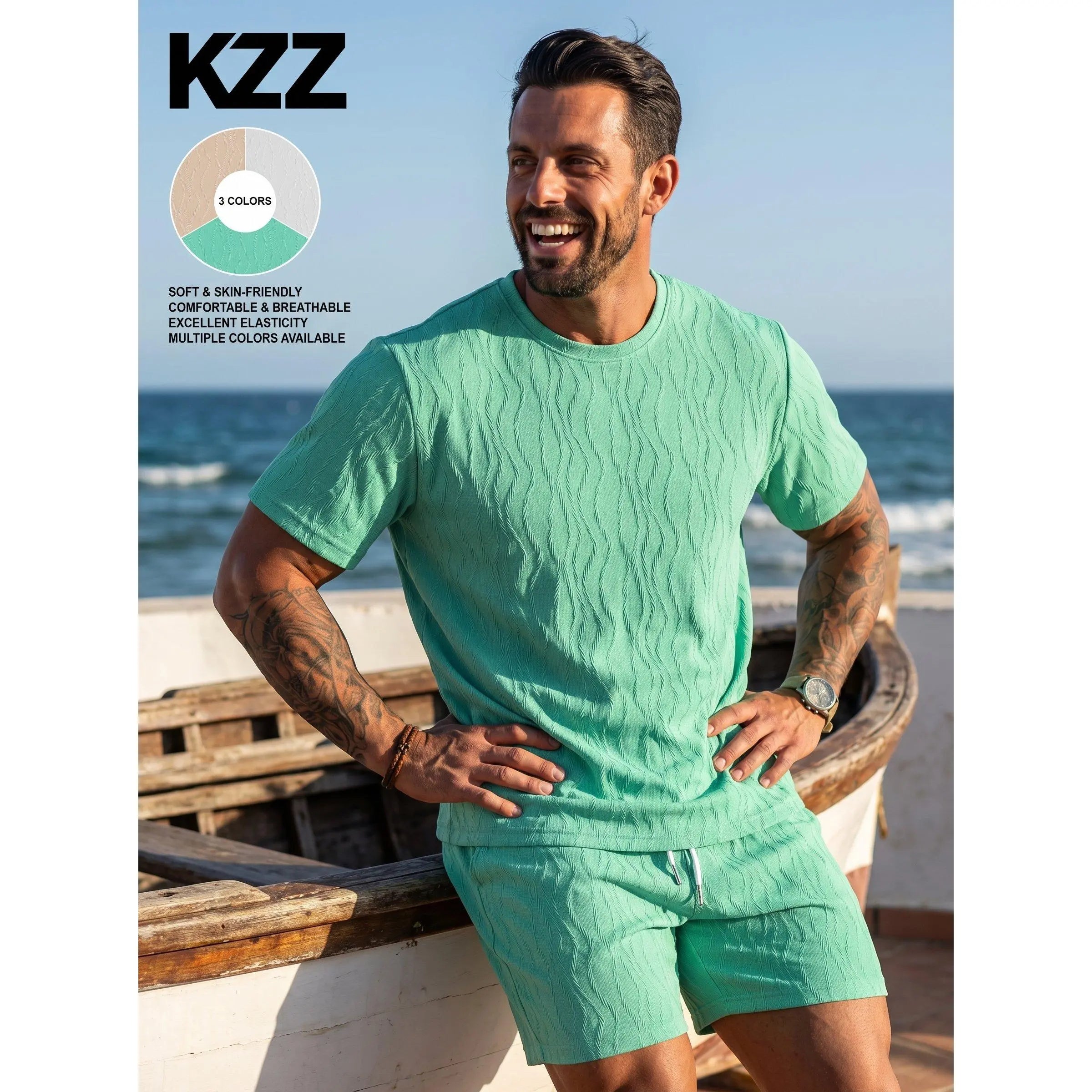 KZZ Men's Shorts and Top Set