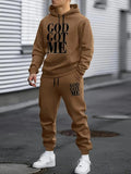 KZZ Casual hoodie and sweatpants set - fleece lining