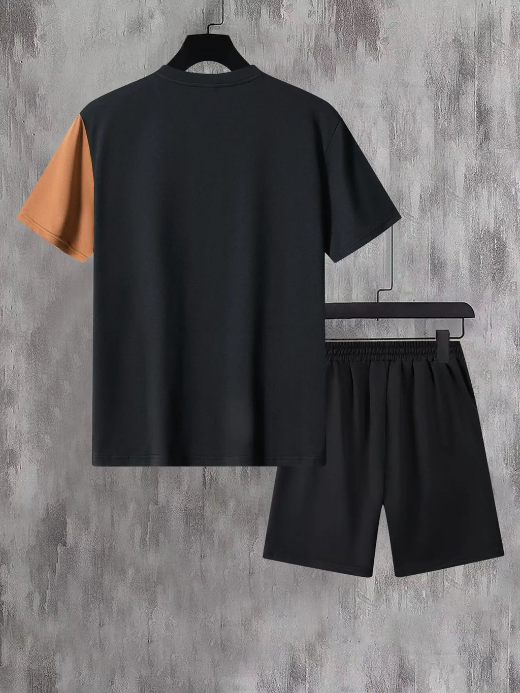KZZ Men's Short-Sleeve T-Shirt Set with 3D Printing