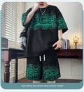 KZZ Trendy letter print short-sleeved menswear
