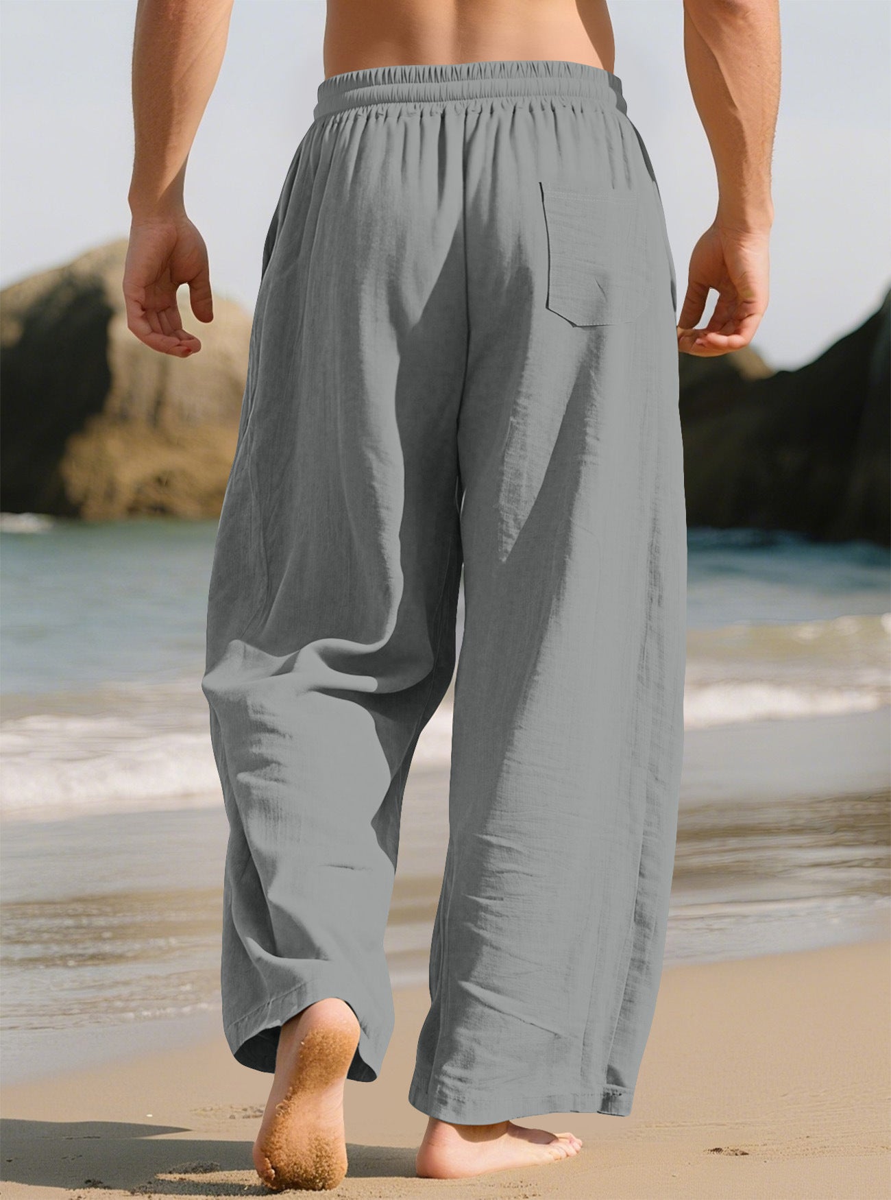 KZZ Men's Retro Summer Casual Trousers