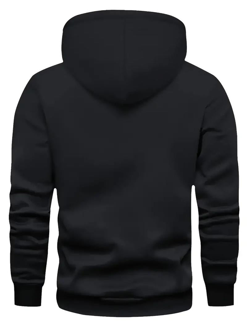 KZZ print hoodie men's fleece sweatshirt, United States letter print unisex casual