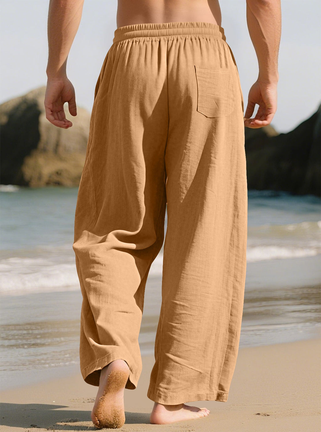 KZZ Men's Retro Summer Casual Trousers