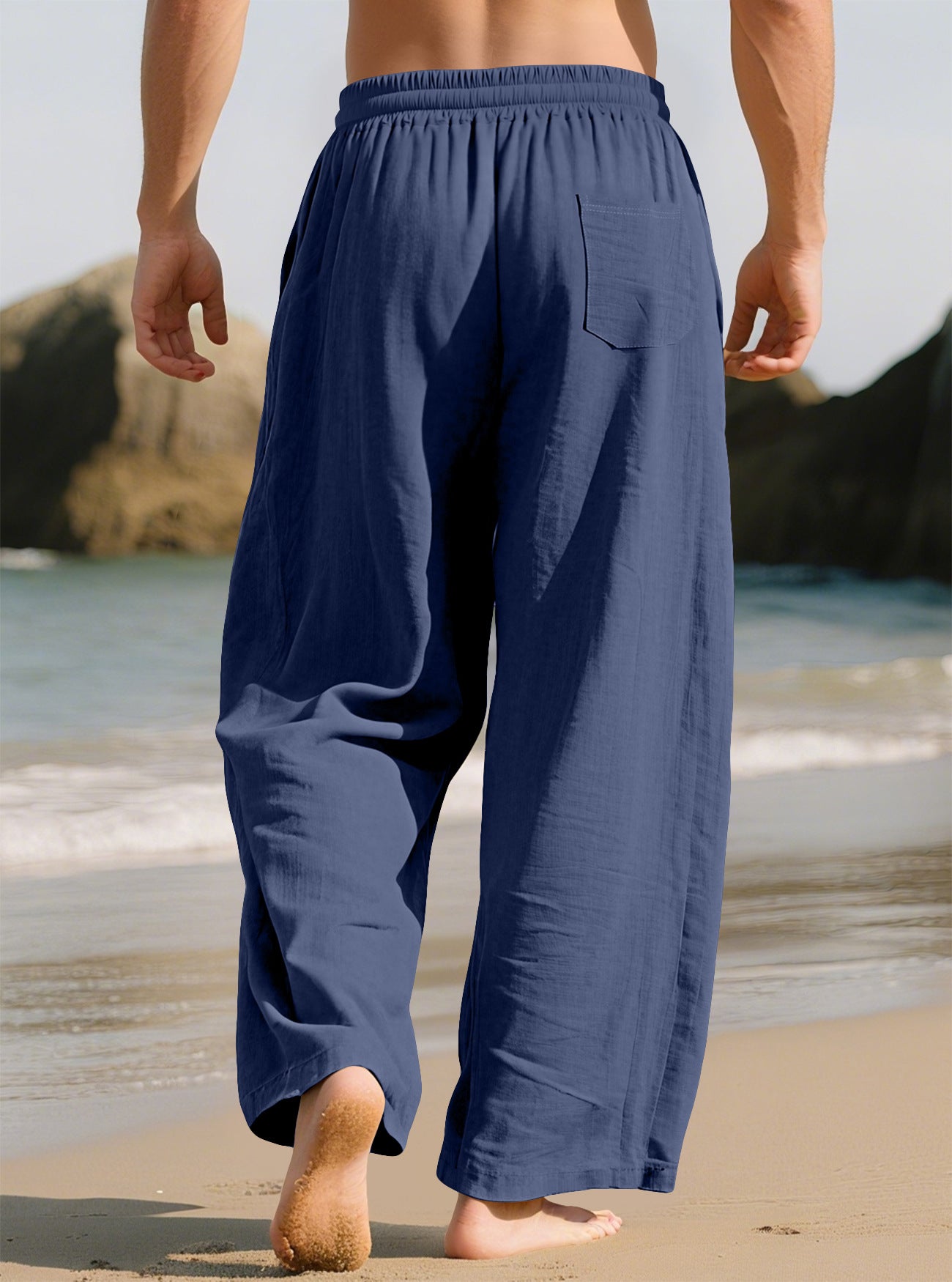KZZ Men's Retro Summer Casual Trousers