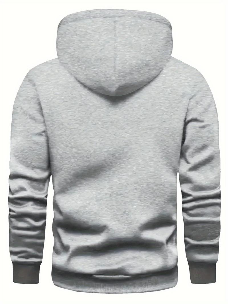 KZZ print hoodie men's fleece sweatshirt, United States letter print unisex casual