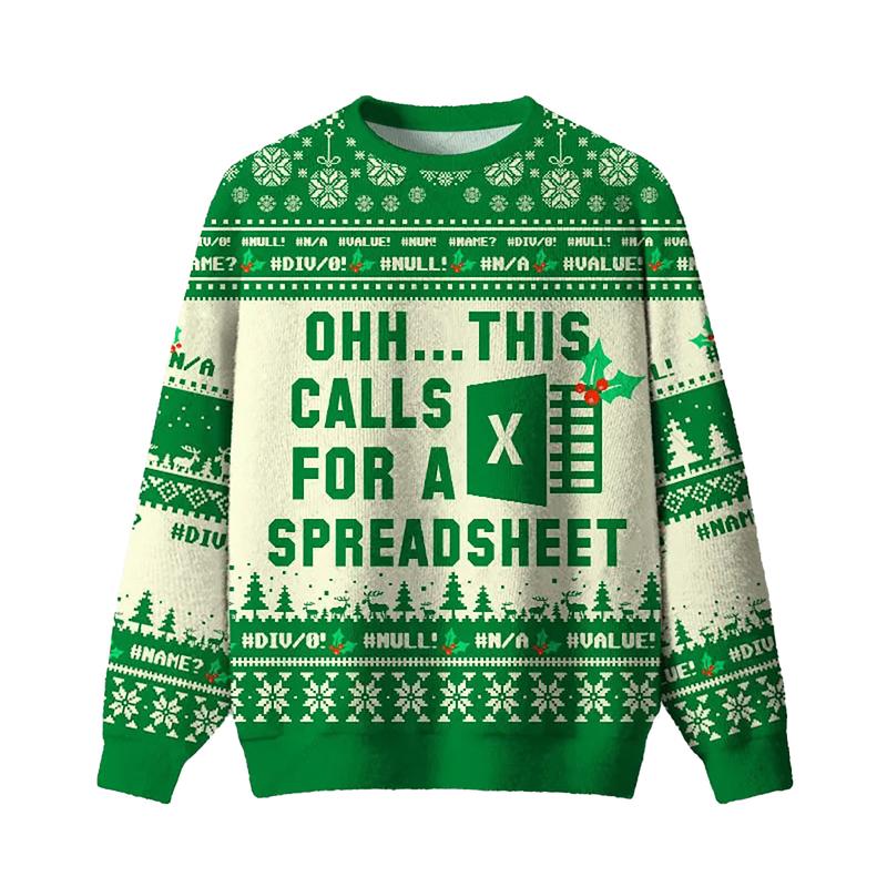 KZZ Men's Crew Neck Long Sleeve Christmas Sweatshirt